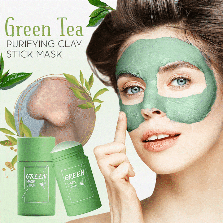Lot de 2 masques pour visage en stick au thé vert, 40 g