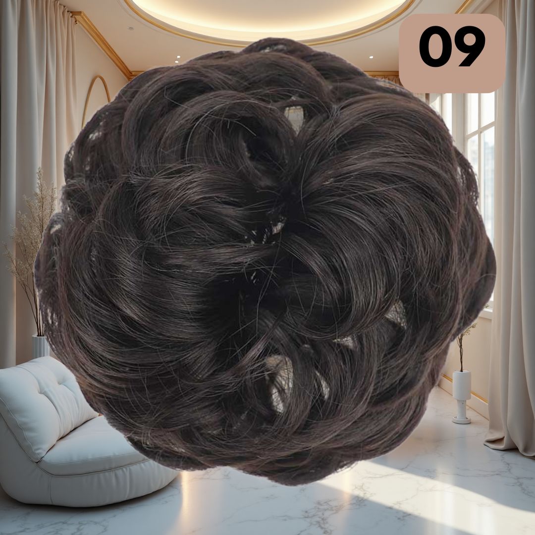 Lot de 2 chouchous avec cheveux bouclés