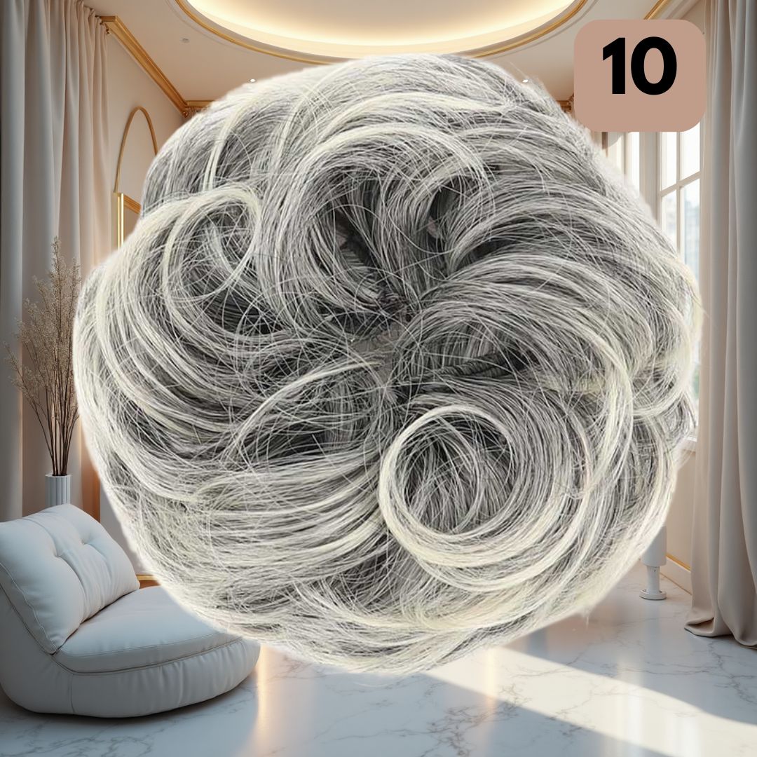 Lot de 2 chouchous avec cheveux bouclés