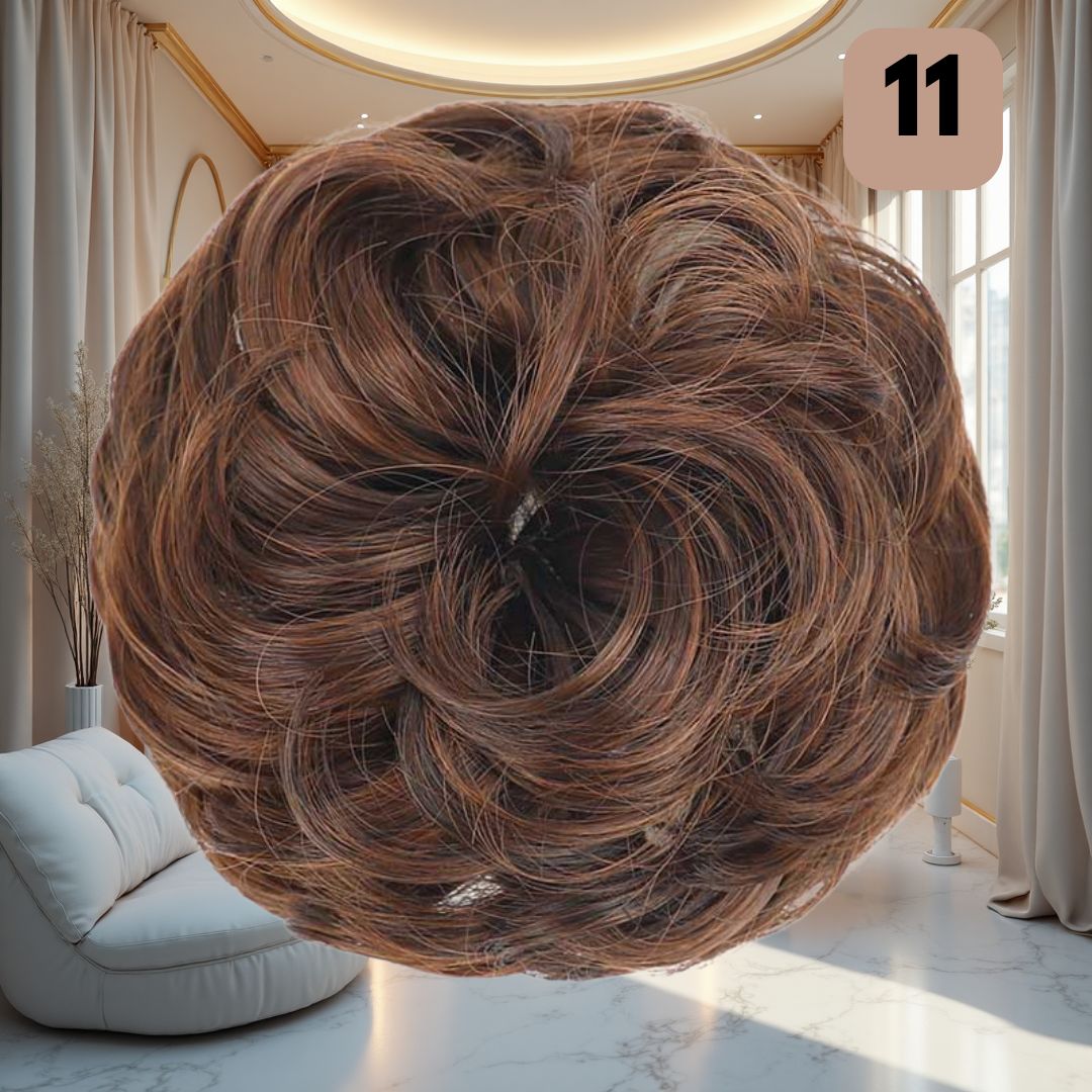 Lot de 2 chouchous avec cheveux bouclés
