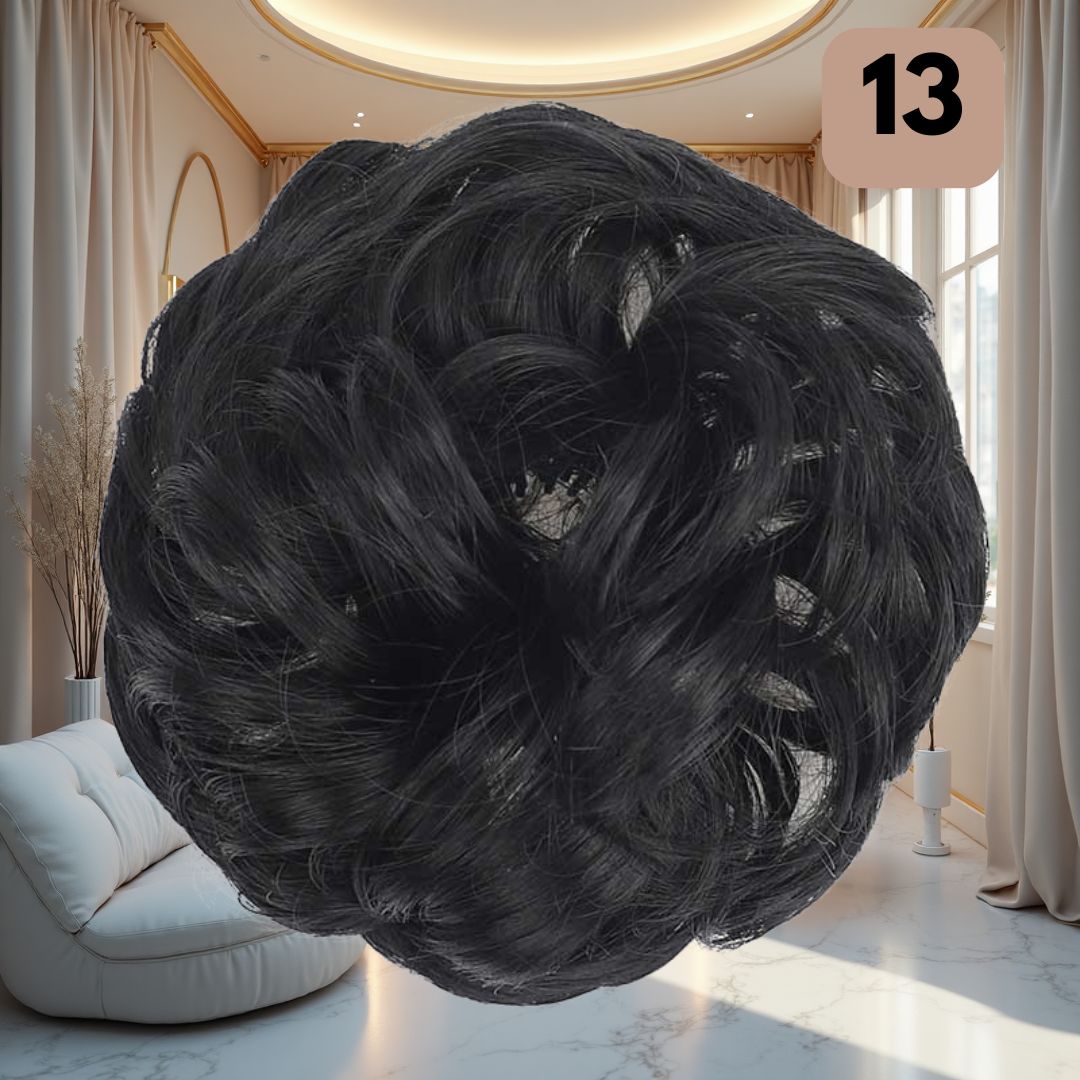 Lot de 2 chouchous avec cheveux bouclés