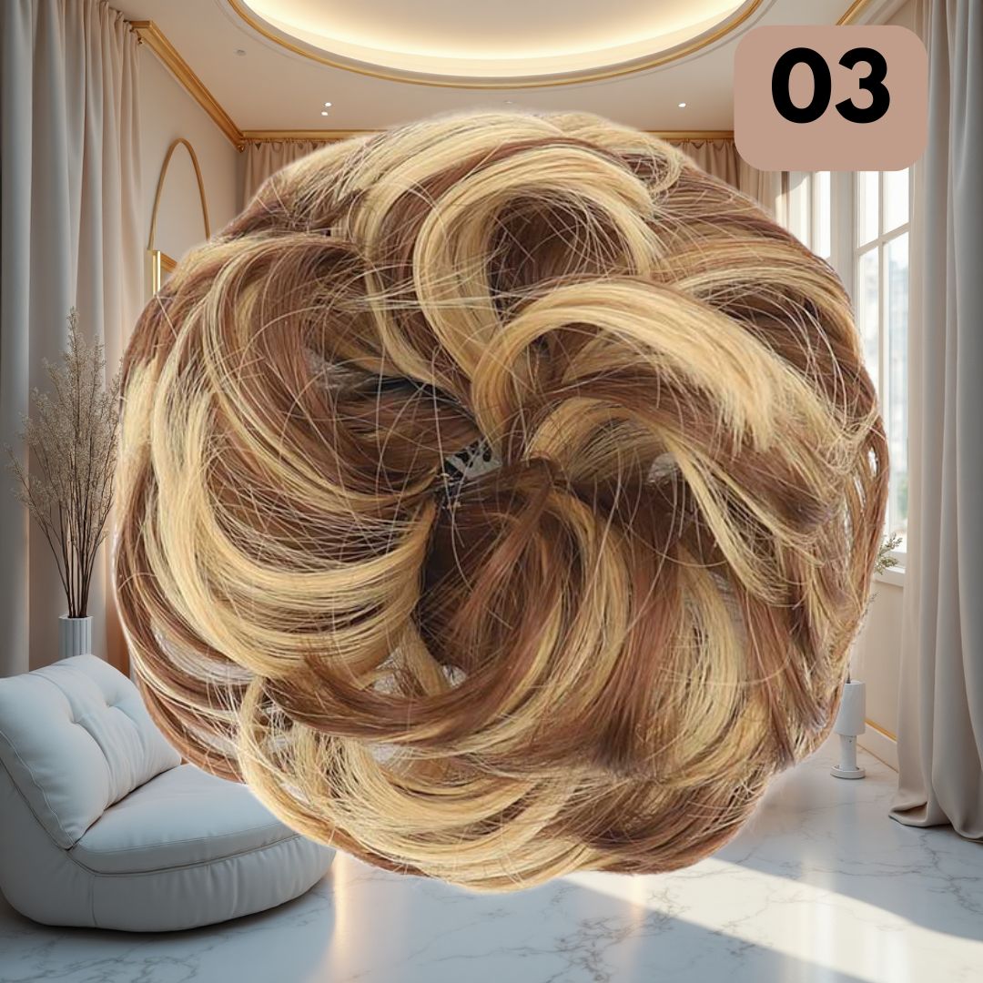 Lot de 2 chouchous avec cheveux bouclés