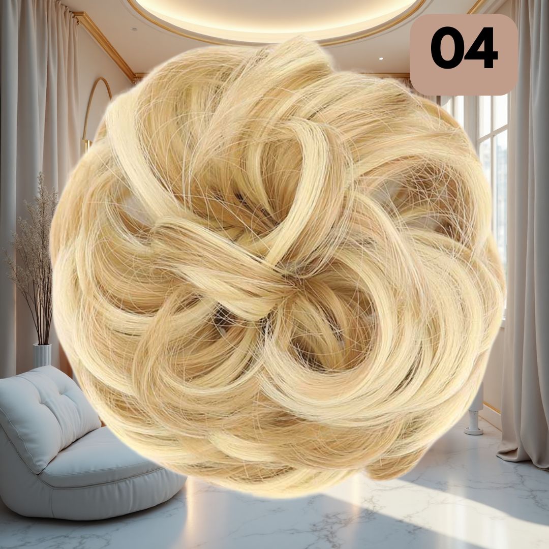 Lot de 2 chouchous avec cheveux bouclés