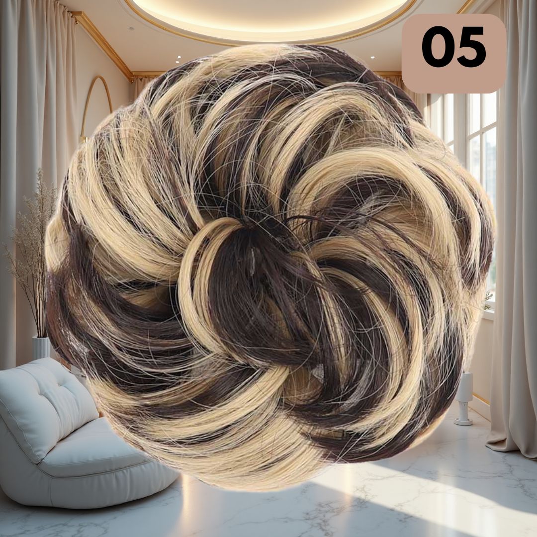 Lot de 2 chouchous avec cheveux bouclés