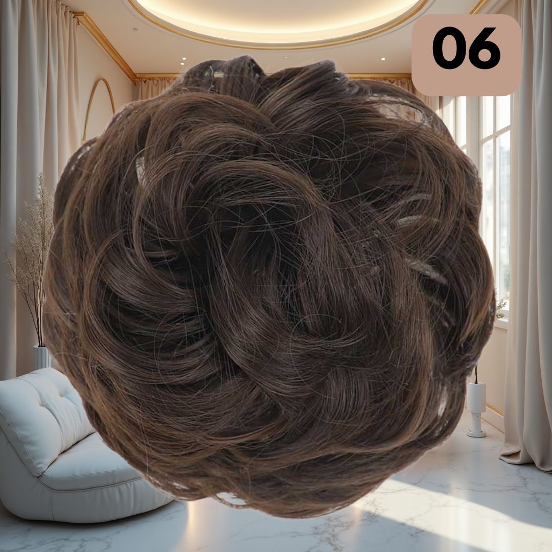 Lot de 2 chouchous avec cheveux bouclés