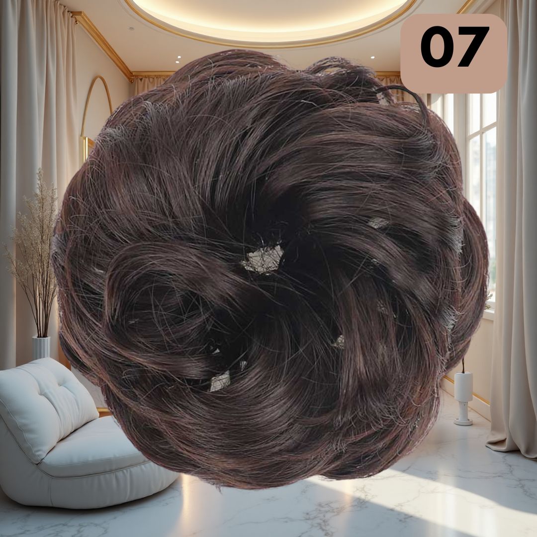 Lot de 2 chouchous avec cheveux bouclés