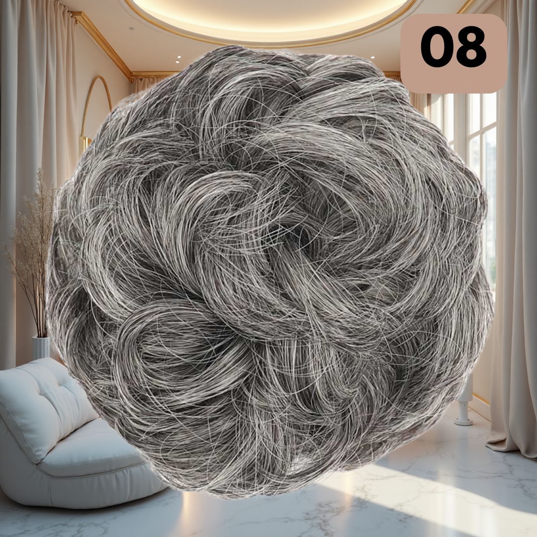 Lot de 2 chouchous avec cheveux bouclés