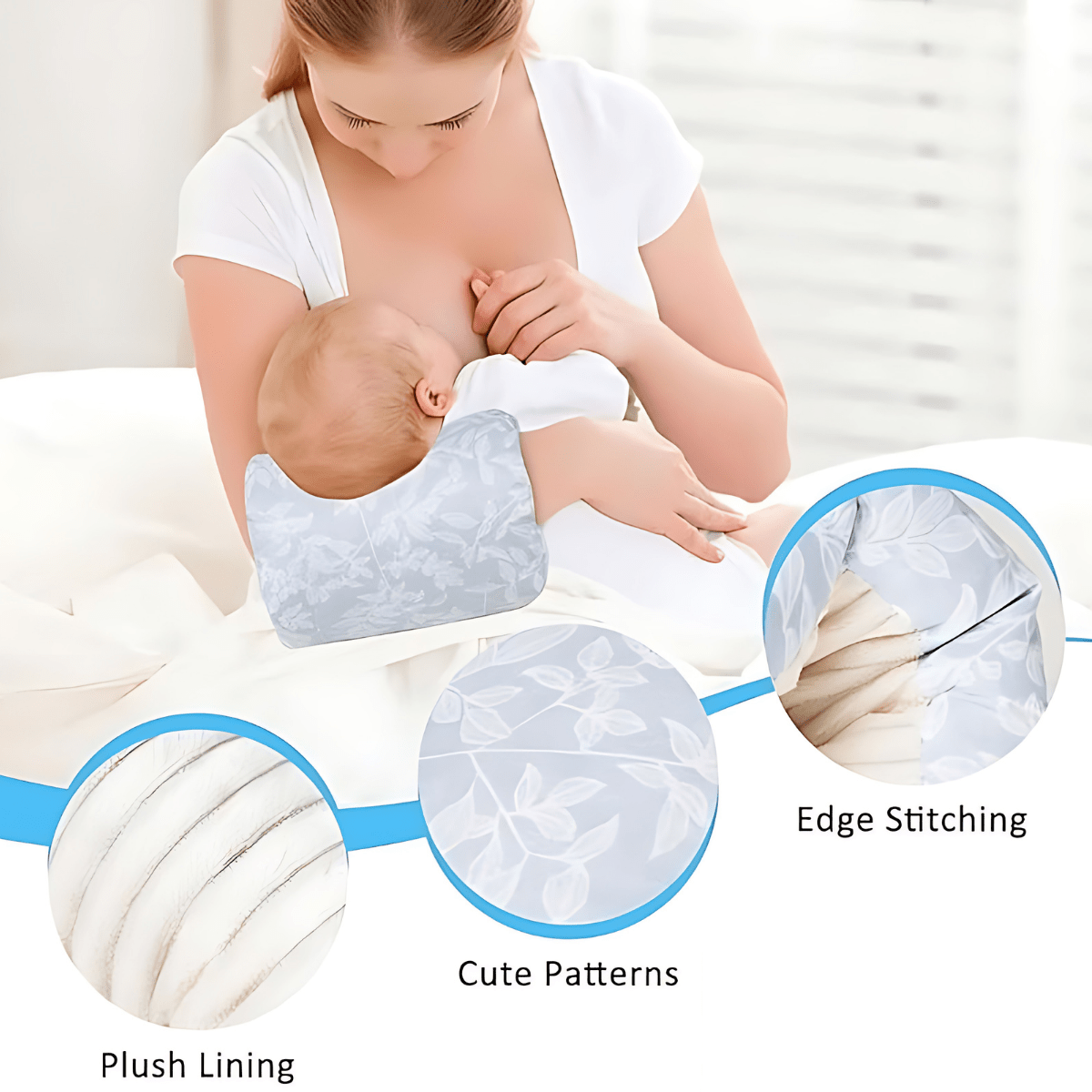 Lot de 2 coussins d’allaitement pour le bras – 24 × 21 × 13 cm