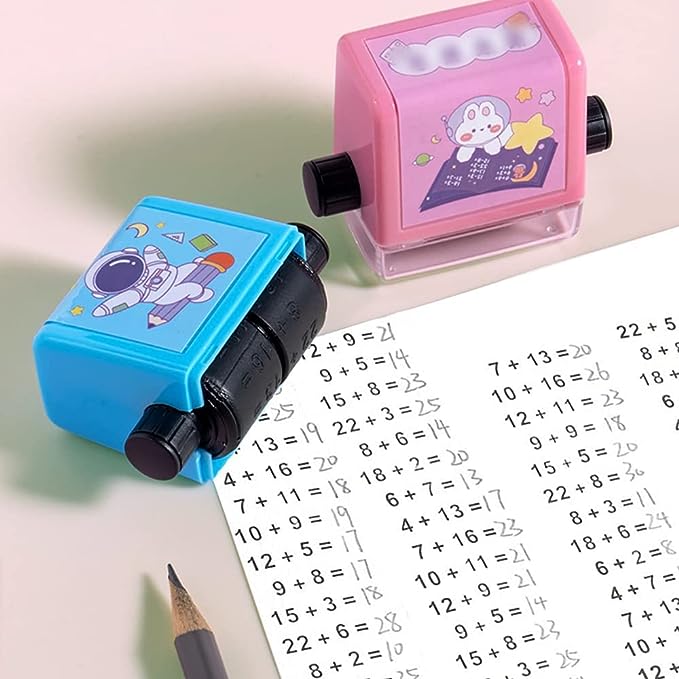 Tampons d’exercices de calcul – addition, soustraction, multiplication ou division