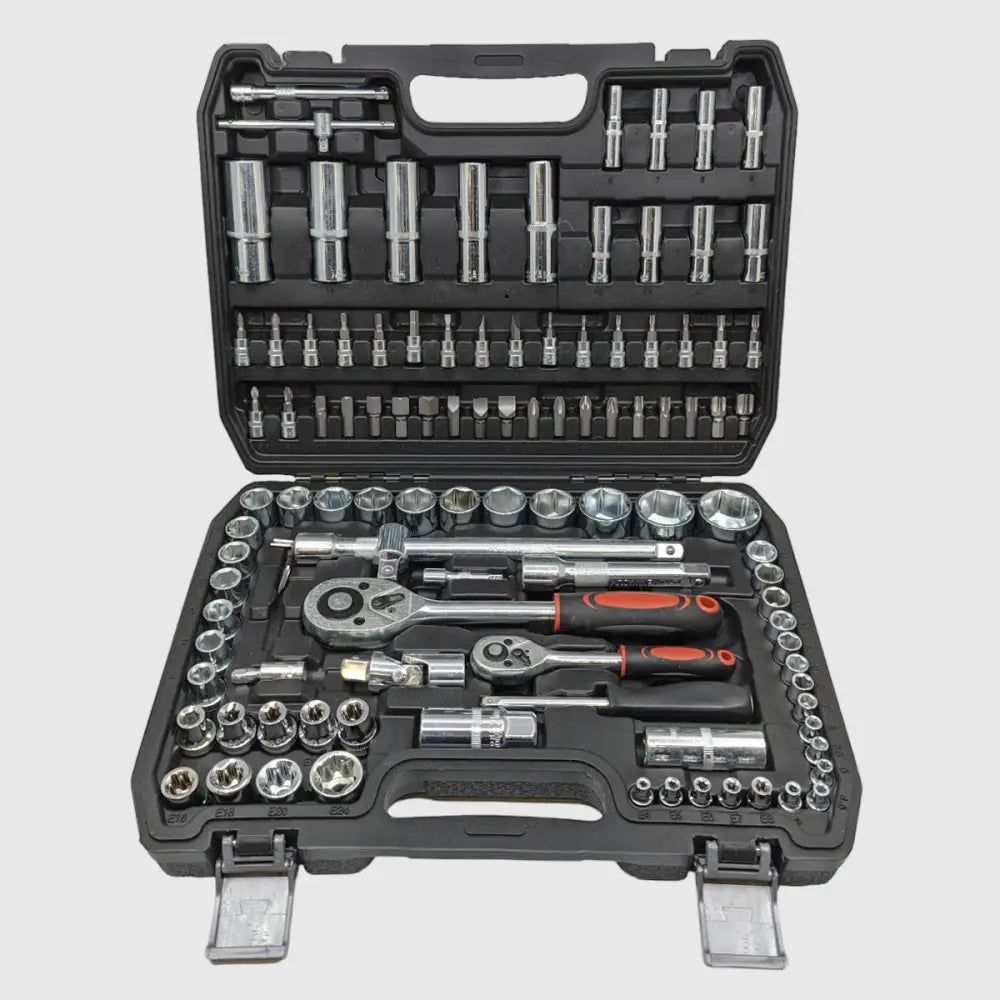Coffret de douilles et cliquets en chrome-vanadium, 108 pièces