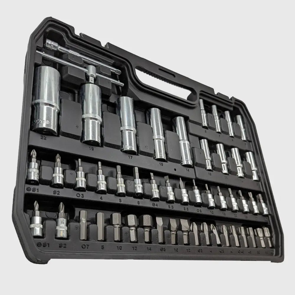 Coffret de douilles et cliquets en chrome-vanadium, 108 pièces