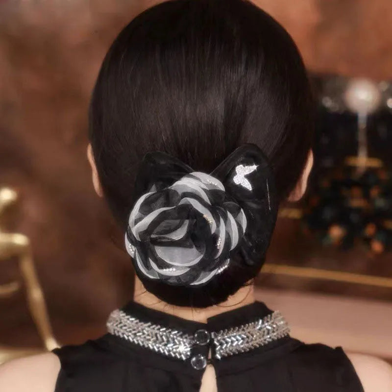Lot de 2 accessoires à chignon à motifs floraux