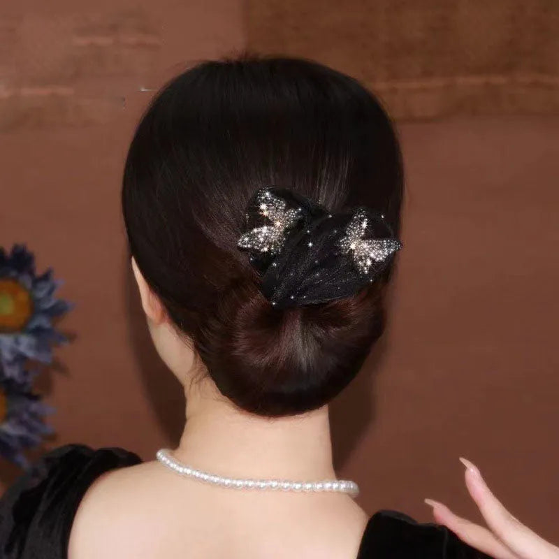Lot de 2 accessoires à chignon à motifs floraux