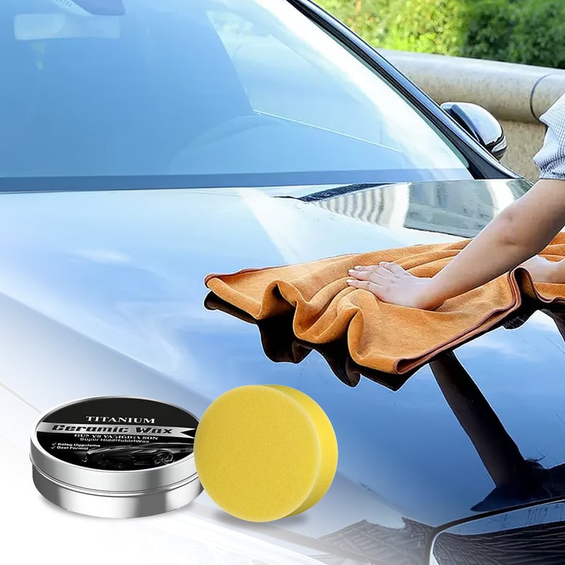 Lot de 2 cires pour carrosserie au graphène et à la carnauba