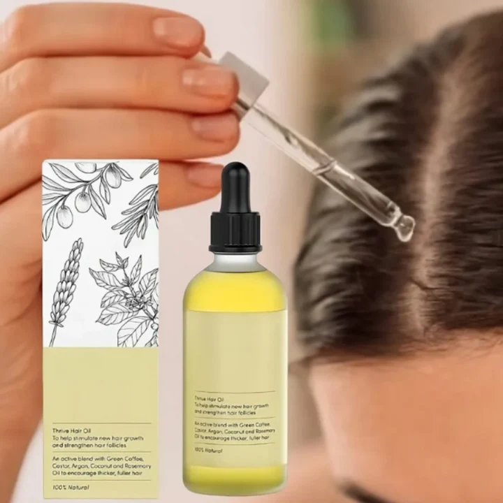 Huile de soin capillaire pour massage du cuir chevelu
