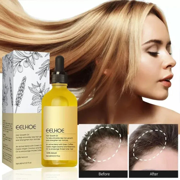 Huile de soin capillaire pour massage du cuir chevelu