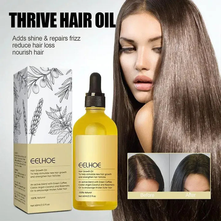 Huile de soin capillaire pour massage du cuir chevelu