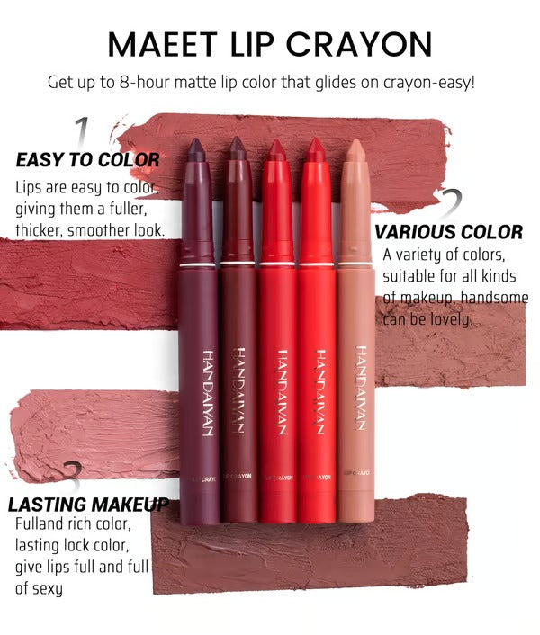 Lot de 2 crayons à lèvres et rouges à lèvres mats 2 en 1