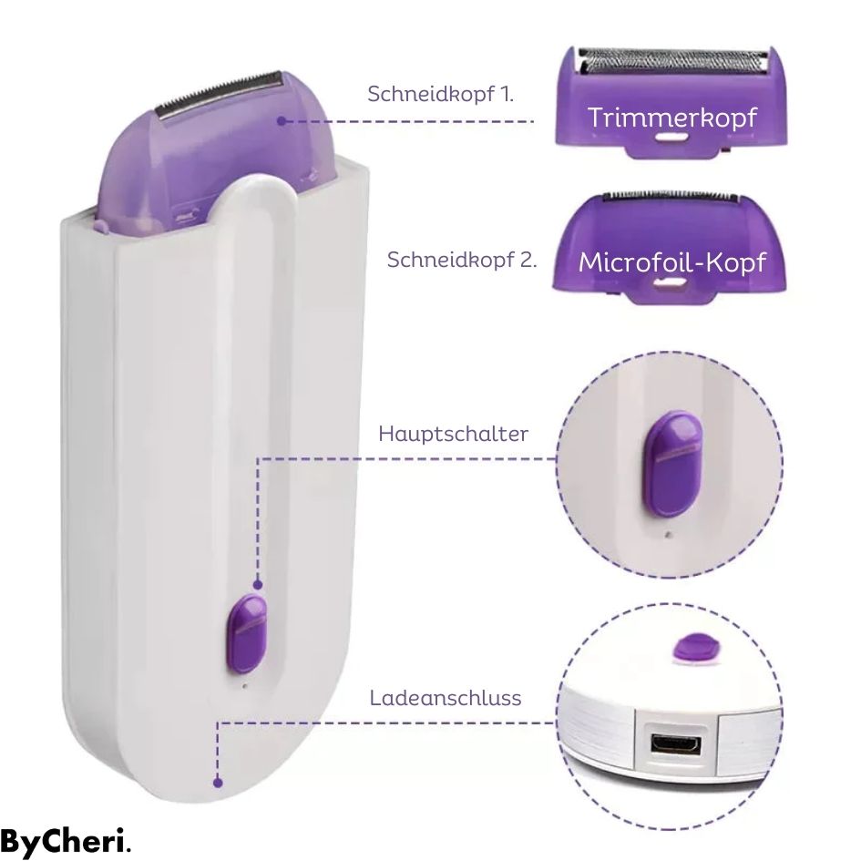 Rasoir électrique rechargeable à lames en acier inoxydable