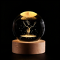 Lampe boule décorative à motif cosmique et LED chaude