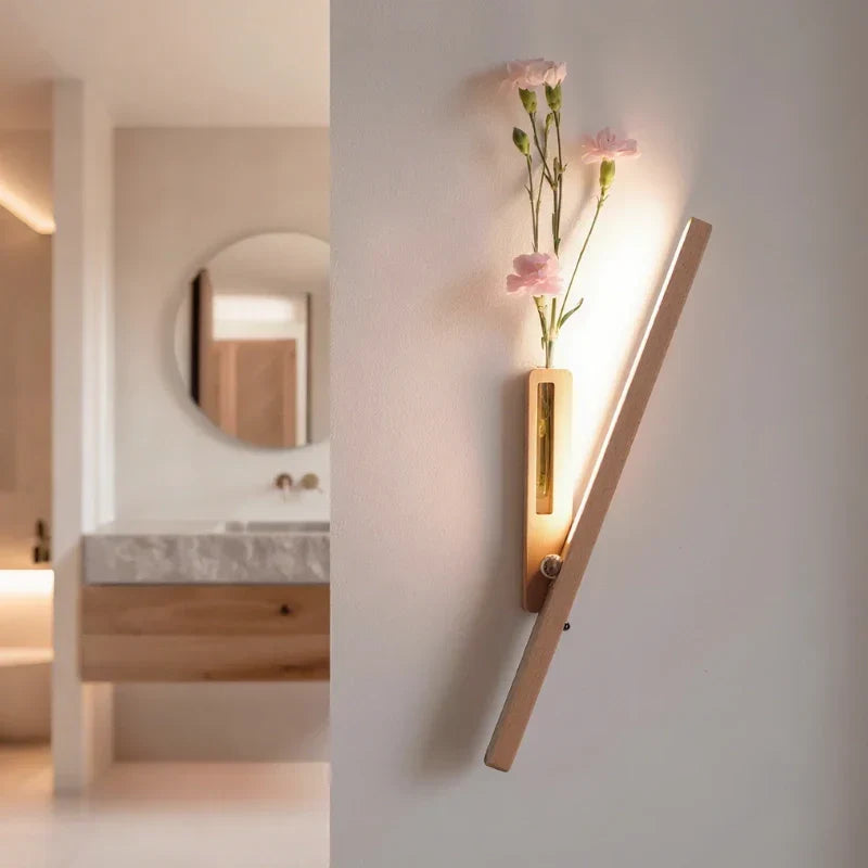 Lampe murale rechargeable avec vase intégré