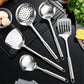 Lot de cinq ustensiles de cuisine à manches ergonomiques