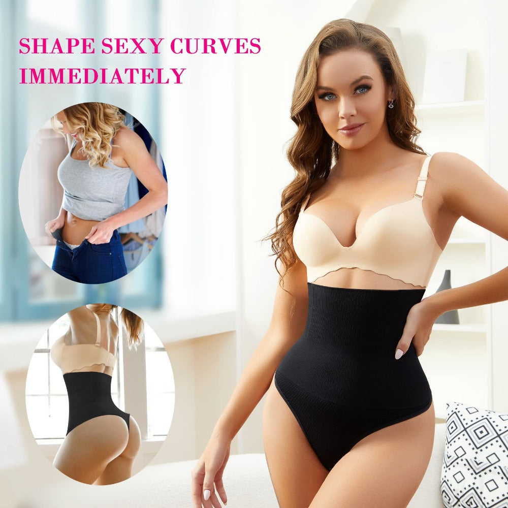 Lot de 3 strings gainants taille haute avec renforts