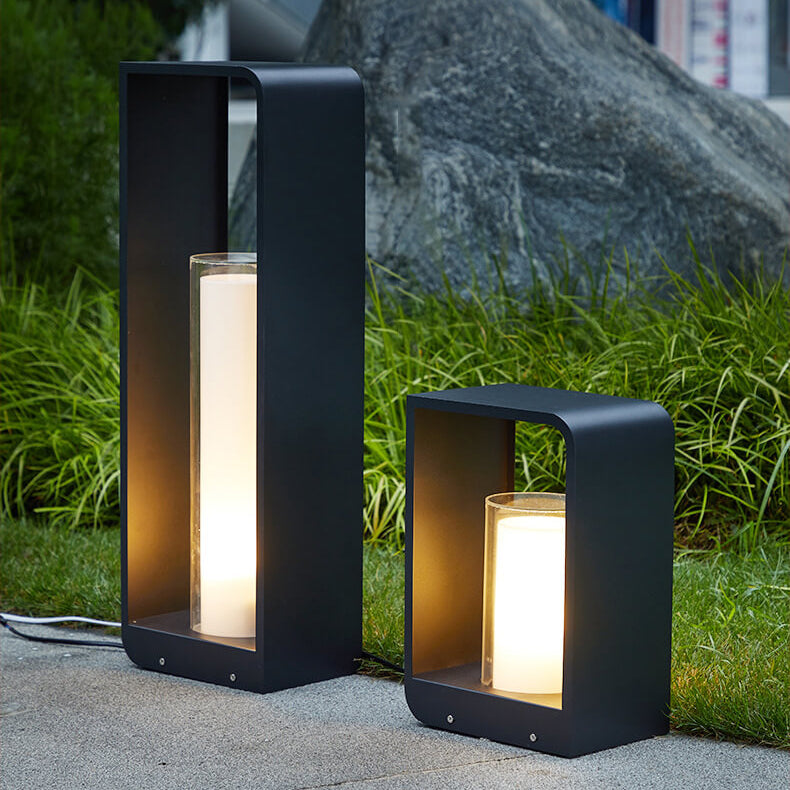 Borne lumineuse extérieure à LED, format carré