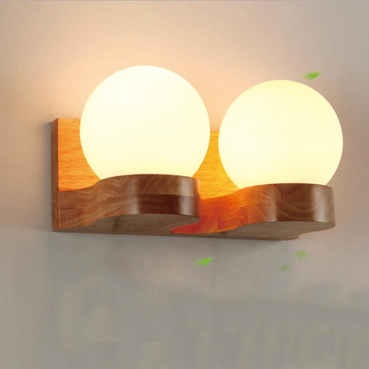 Applique en verre à un ou deux points lumineux, culot E26