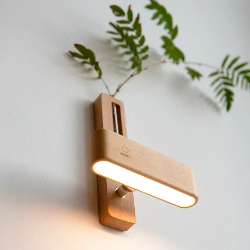 Lampe murale rechargeable avec vase intégré