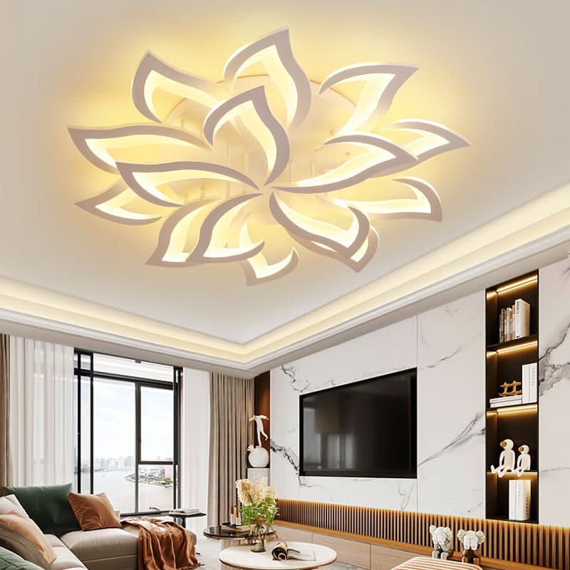 Plafonnier LED floral noir à 3 lumières – image 14