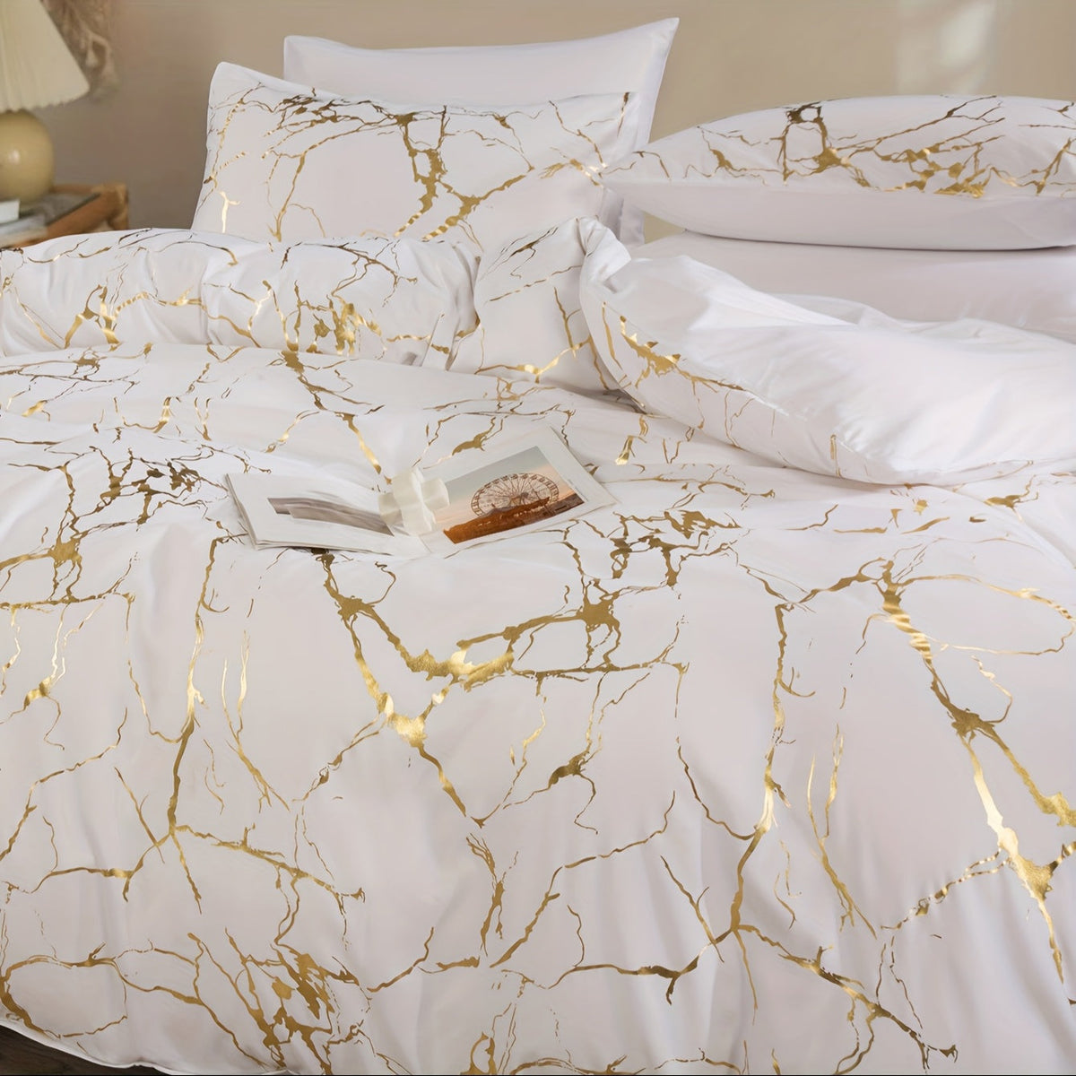 Parure de lit en tissu tissé, plusieurs motifs