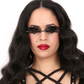 Lunettes de soleil à monture chauve-souris pour femme