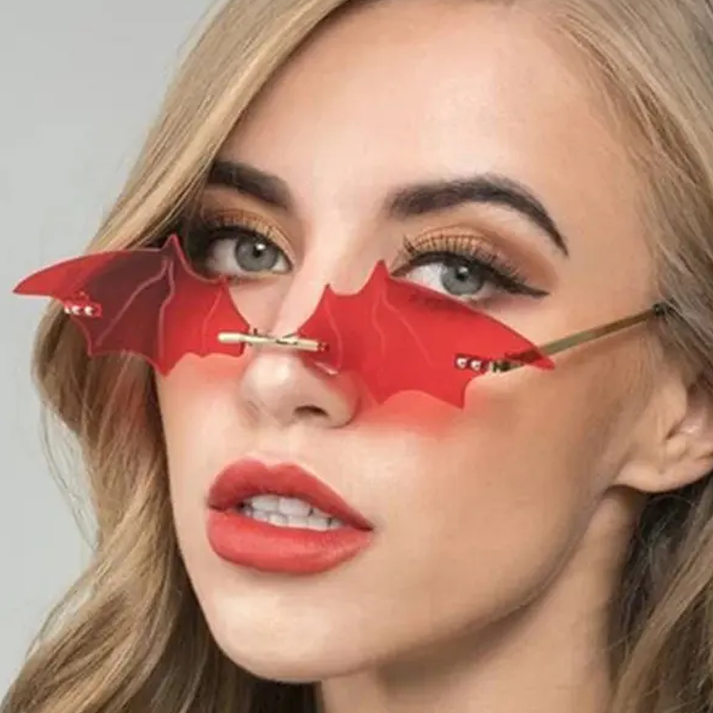 Lunettes de soleil à monture chauve-souris pour femme