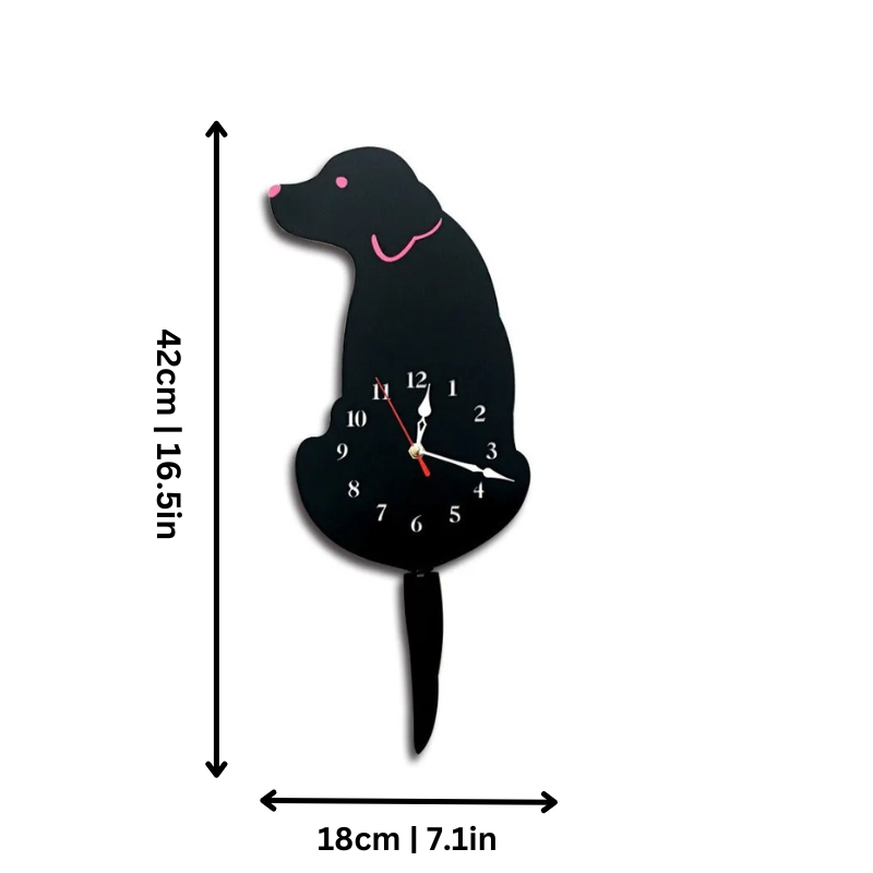 Felineau Horloge à Queue Remuante - Pendule Animalière Décorative