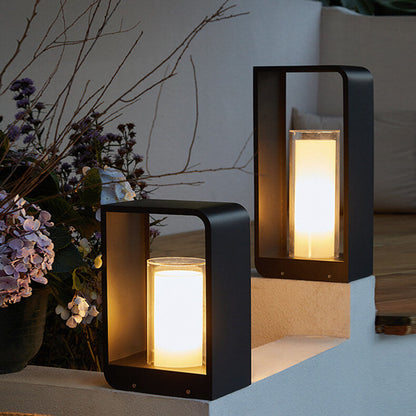 Borne lumineuse extérieure à LED, format carré