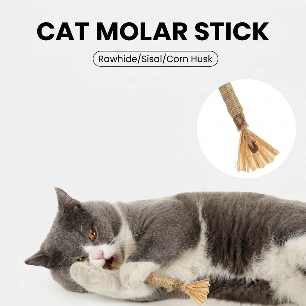 Jouet Bâton à Mâcher pour Chat – Jouet Interactif pour Mastication et Divertissement Félin