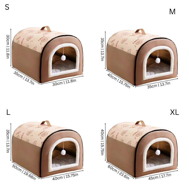Felineau Maison Pliable Grotte Tissu - Abri Intérieur Douillet Nomade