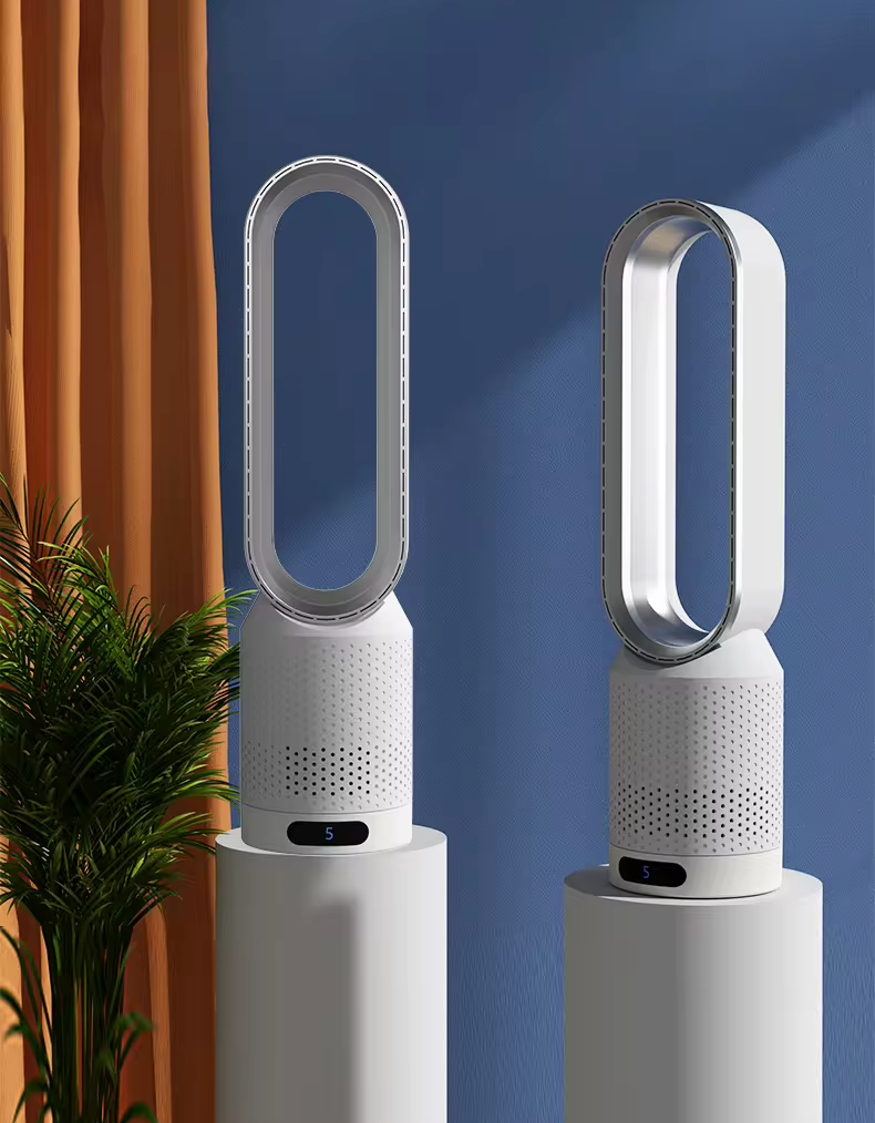 Purificateur d'air intérieur avec filtre et ventilation oscillante