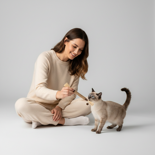 Jouet Bâton à Mâcher pour Chat – Jouet Interactif pour Mastication et Divertissement Félin