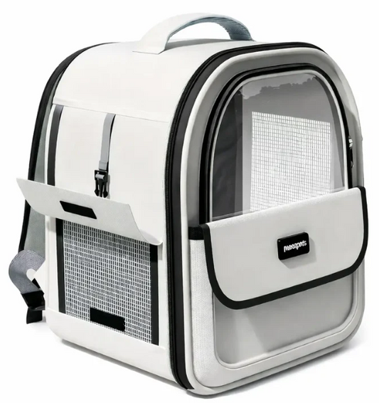 Sac de transport pour chat respirant en forme de capsule transparente