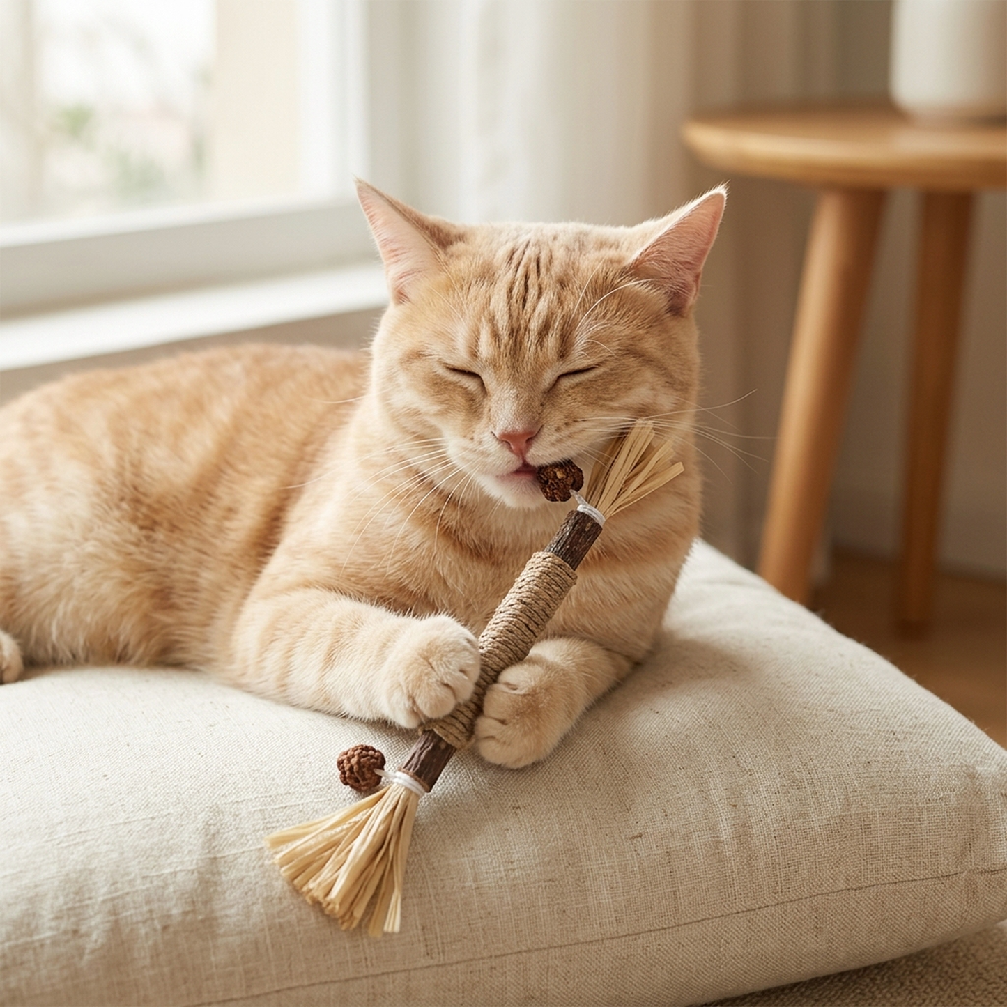 Jouet Bâton à Mâcher pour Chat – Jouet Interactif pour Mastication et Divertissement Félin