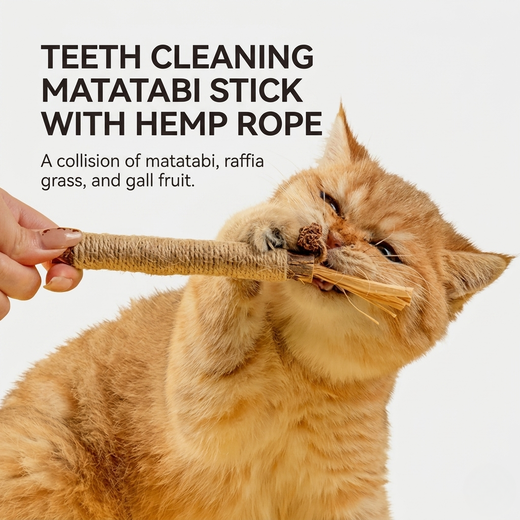 Jouet Bâton à Mâcher pour Chat – Jouet Interactif pour Mastication et Divertissement Félin
