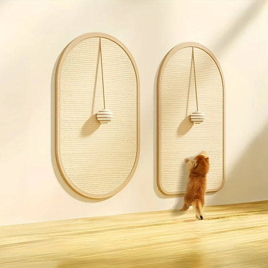 Felineau Griffoir Mural Sisal 3-en-1 avec Jouet Suspendu