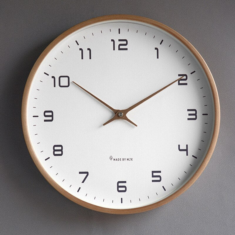 Horloge murale en bois, diamètre 30 cm