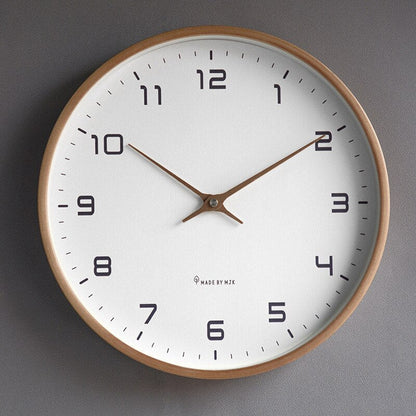 Horloge murale en bois, diamètre 30 cm