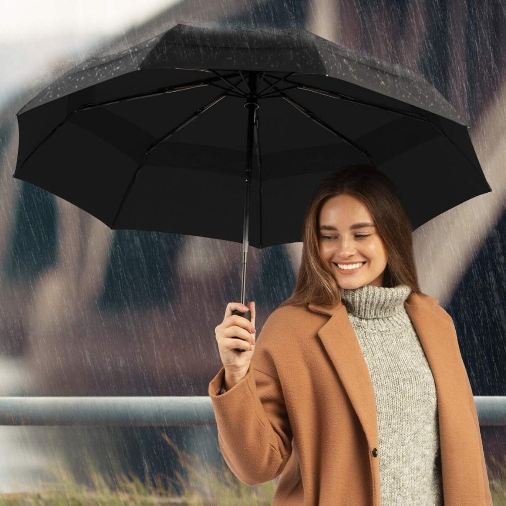 Parapluie compact de voyage – rouge – image 12