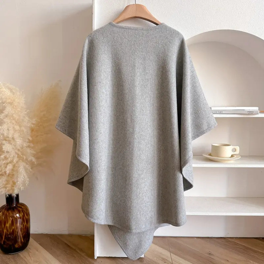 Manteau châle en mélange de microfibres