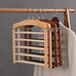 Cintre à pantalons à cinq barres en bois et métal