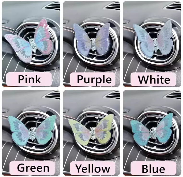 Lot de 4 décorations papillon pour voiture